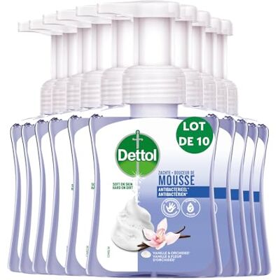 Dettol Lot de 10 Douceur de mousse savon main Vanille & Orchidée - Publicité Dettol Lot de 10 Douceur de mousse savon main Vanille & Orchidée - Publicité