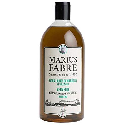 Marius Fabre Savon Liquide de Marseille A l'Huile d'Olive Mains & Corps Plus de 98% d'Ingrédients d'Origine Naturelle Origine France Garantie Parfum Verveine 1L - Publicité Marius Fabre Savon Liquide de Marseille A l'Huile d'Olive Mains & Corps Plus de 98% d'Ingrédients d'Origine Naturelle Origine France Garantie Parfum Verveine 1L - Publicité