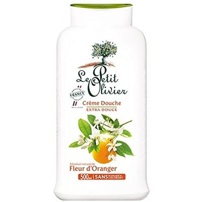 Le Petit Olivier Crème de Douche Extra Douce à l’Extrait Naturel de Fleur d’Oranger 500ml (lot de 4) - Publicité Le Petit Olivier Crème de Douche Extra Douce à l’Extrait Naturel de Fleur d’Oranger 500ml (lot de 4) - Publicité