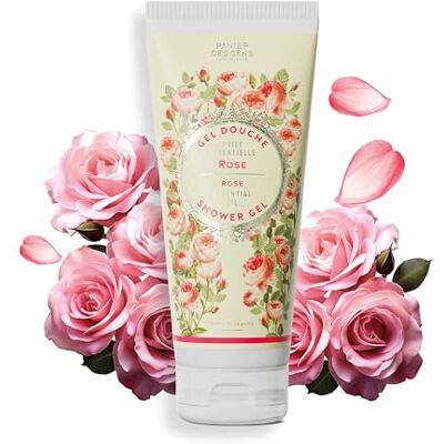Panier des Sens Gel Douche Hydratant Rose 200ml Peau Douce Nettoie en douceur, 96% naturel, huile de karité, parfum rose poudré doux et velouté. Publicité Panier des Sens Gel Douche Hydratant Rose 200ml Peau Douce Nettoie en douceur, 96% naturel, huile de karité, parfum rose poudré doux et velouté. Publicité