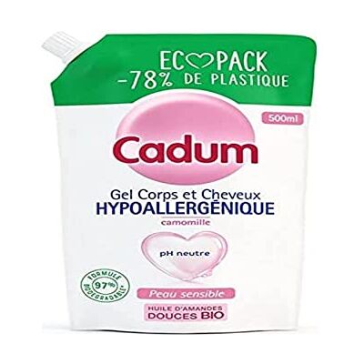 Cadum Hypoallergénique Gel Douche Ecopack Hypoallergénique Camomille 500ml - Publicité Cadum Hypoallergénique Gel Douche Ecopack Hypoallergénique Camomille 500ml - Publicité