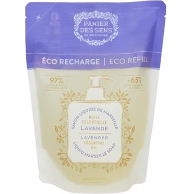 Panier des Sens Savon de marseille liquide relaxant à la lavande Filling 500 ml W - Publicité Panier des Sens Savon de marseille liquide relaxant à la lavande Filling 500 ml W - Publicité