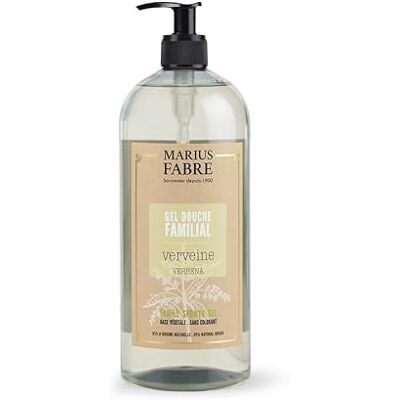 Marius Fabre Gel Douche Familial, Parfumé à la Verveine A Base d'Huiles Végétales Extrait de Fleurs & Feuilles de Verveine Origine France Garantie Flacon Pompe 1L - Publicité Marius Fabre Gel Douche Familial, Parfumé à la Verveine A Base d'Huiles Végétales Extrait de Fleurs & Feuilles de Verveine Origine France Garantie Flacon Pompe 1L - Publicité