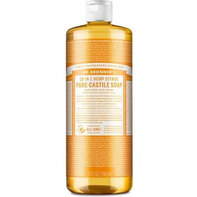 Dr Bronner's - Organic Citrus Castile - 946 ml - Savon liquide - Publicité Dr Bronner's - Organic Citrus Castile - 946 ml - Savon liquide - Publicité