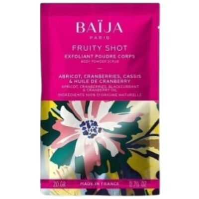 Baïja Exfoliant corps fruity shot 20g - Publicité Baïja Exfoliant corps fruity shot 20g - Publicité