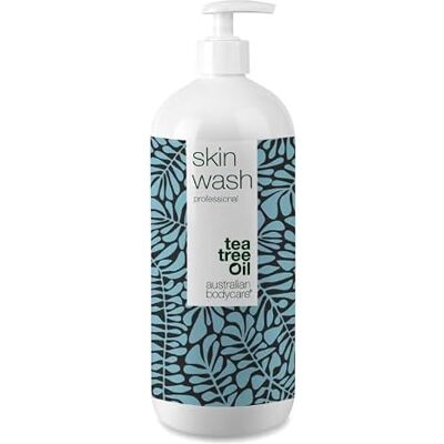 Australian Bodycare Gel douche Skin Wash professionnel 1000 ml Gel douche à l'huile d'arbre à thé Gel douche pour le corps Idéal pour les peaux impures, les boutons ou avant l'épilation à la cire/rasage - Publicité Australian Bodycare Gel douche Skin Wash professionnel 1000 ml Gel douche à l'huile d'arbre à thé Gel douche pour le corps Idéal pour les peaux impures, les boutons ou avant l'épilation à la cire/rasage - Publicité