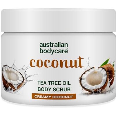 Australian Bodycare Gommage Corporelle Body Scrub (400 ml) Gommage Exfoliant pour Impuretés, Boutons, et Saletés sur Corps, Dos et Pieds À l’Huile d’Arbre à Thé + Noix de coco - Publicité Australian Bodycare Gommage Corporelle Body Scrub (400 ml) Gommage Exfoliant pour Impuretés, Boutons, et Saletés sur Corps, Dos et Pieds À l’Huile d’Arbre à Thé + Noix de coco - Publicité