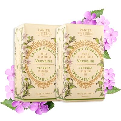 Panier des Sens Savon Solide Verveine Citronnée 2x150g Huile d’Olive Duo de savons extra-doux à l’huile d’olive, 97% naturel, parfum verveine citronnée frais et végétal. Publicité Panier des Sens Savon Solide Verveine Citronnée 2x150g Huile d’Olive Duo de savons extra-doux à l’huile d’olive, 97% naturel, parfum verveine citronnée frais et végétal. Publicité