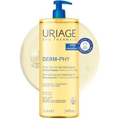 Uriage Derm-Phy Huile de Douche 1L Nettoyant Visage, Corps Peaux Sèches, Sensibles Nettoie, Nourrit, Prévient le Dessèchement 25% Glycérine, Agents Extra-Riches pH Physiologique Sans Savon - Publicité Uriage Derm-Phy Huile de Douche 1L Nettoyant Visage, Corps Peaux Sèches, Sensibles Nettoie, Nourrit, Prévient le Dessèchement 25% Glycérine, Agents Extra-Riches pH Physiologique Sans Savon - Publicité