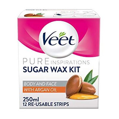 Veet - Inspirations Pures Kit de Cire au Sucre pour Épilation à l'Huile d'Argan - 250ml - Publicité Veet - Inspirations Pures Kit de Cire au Sucre pour Épilation à l'Huile d'Argan - 250ml - Publicité