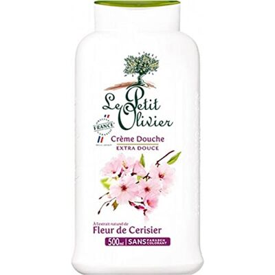 Le Petit Olivier Crème de Douche Extra Douce à l’Extrait Naturel de Fleur de Cerisiers 500ml (lot de 4) - Publicité Le Petit Olivier Crème de Douche Extra Douce à l’Extrait Naturel de Fleur de Cerisiers 500ml (lot de 4) - Publicité