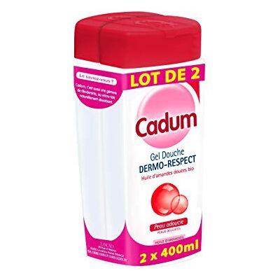 Cadum Gel Douche Dermo-Respect à l'Huile d'Amandes Douces Bio 400 ml Lot de 2 - Publicité Cadum Gel Douche Dermo-Respect à l'Huile d'Amandes Douces Bio 400 ml Lot de 2 - Publicité