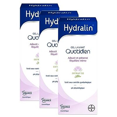 HYDRALIN Quotidien Gel lavant intime quotidien Cosmétique Adoucit et préserve l'équilibre intime Extrait de lotus Testé sous contrôle gynécologique pH physiologique- 3x200ml - Publicité HYDRALIN Quotidien Gel lavant intime quotidien Cosmétique Adoucit et préserve l'équilibre intime Extrait de lotus Testé sous contrôle gynécologique pH physiologique- 3x200ml - Publicité