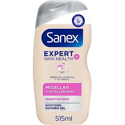 Sanex Expert Skin Health Micellar Hypoallergenic Shower Gel 515 ml - Publicité Sanex Expert Skin Health Micellar Hypoallergenic Shower Gel 515 ml - Publicité