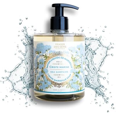 Panier des Sens Savon Liquide Mains Criste Marine 500ml Savon de Marseille liquide 97% naturel, à l’huile de coco, pour des mains douces au parfum marin frais - Publicité Panier des Sens Savon Liquide Mains Criste Marine 500ml Savon de Marseille liquide 97% naturel, à l’huile de coco, pour des mains douces au parfum marin frais - Publicité