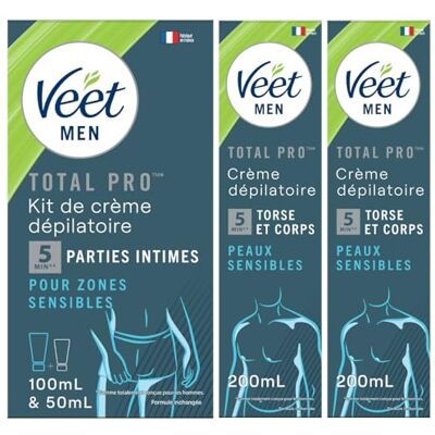 Veet Men Kit d'Epilation Parties Intimes Crème Dépilatoire 100 ml et Baume de Soin 50 ml 2 Crèmes Dépilatoires Peaux Sensibles 200 ml - Publicité Veet Men Kit d'Epilation Parties Intimes Crème Dépilatoire 100 ml et Baume de Soin 50 ml 2 Crèmes Dépilatoires Peaux Sensibles 200 ml - Publicité