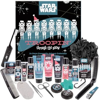 MAD Beauty – Calendrier de l'Avent Disney STAR WARS pour homme avec 24 produits cosmétiques, bien-être pour homme, avec gel douche, shampoing, savon, peigne – Calendrier de Noël, motif Stormtrooper - Publicité MAD Beauty – Calendrier de l'Avent Disney STAR WARS pour homme avec 24 produits cosmétiques, bien-être pour homme, avec gel douche, shampoing, savon, peigne – Calendrier de Noël, motif Stormtrooper - Publicité
