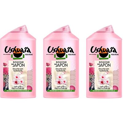 Ushuaia Ushuaïa Douceur du Japon Douche-Soin Hydratante Lait de Riz & Fleur de Sakura 250 ml Lot de 3 - Publicité Ushuaia Ushuaïa Douceur du Japon Douche-Soin Hydratante Lait de Riz & Fleur de Sakura 250 ml Lot de 3 - Publicité