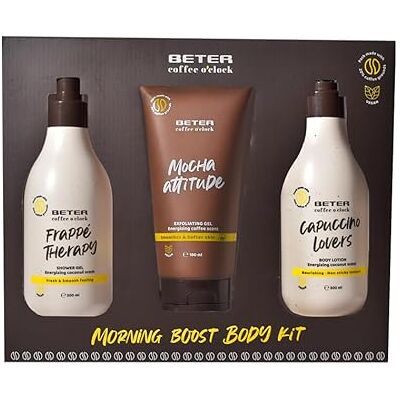 Beter Coffee O'clock - Gel Douche - Lotion Corporelle - Exfoliant - Publicité Beter Coffee O'clock - Gel Douche - Lotion Corporelle - Exfoliant - Publicité