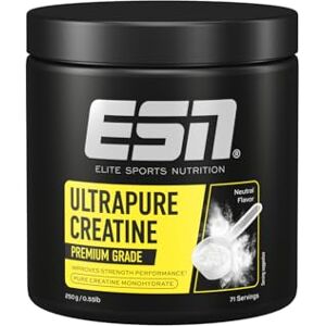 ESN Créatine monohydrate ultra pure, 250 g, 71 portions, neutre, créatine en poudre, microfine, solubilité optimale, végétalienne fabriquée en Allemagne - Publicité ESN Créatine monohydrate ultra pure, 250 g, 71 portions, neutre, créatine en poudre, microfine, solubilité optimale, végétalienne fabriquée en Allemagne - Publicité
