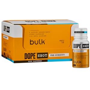 Bulk Dope Shots Boisson pré-entraînement Framboise Bleue Boîte de 12 shots de 60 ml 200 mg de caféine et 3,2 g de bêta-alanine Soutient l'énergie et la concentration à la salle de sport - Publicité Bulk Dope Shots Boisson pré-entraînement Framboise Bleue Boîte de 12 shots de 60 ml 200 mg de caféine et 3,2 g de bêta-alanine Soutient l'énergie et la concentration à la salle de sport - Publicité