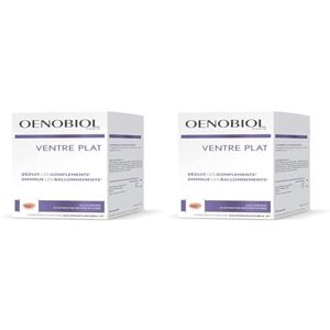 Oenobiol Compléments Alimentaires Minceur Ventre Plat Réduit les Gonflements(1) Diminue les Ballonnements(1) Progamme 1 mois Boîtes de 60 Capsules (Lot de 2) - Publicité