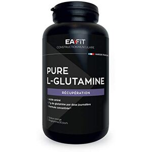 Eafit Pure L-Glutamine  En poudre à mélanger dans un shaker de protéine Orange Récupération et construction musculaire Idéal après le sport comme la musculation 243g - Publicité