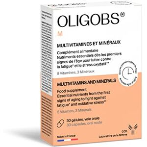 CCD Oligobs M Vitamines & Minéraux Fatigue, stress oxydatif et équilibre psychologique 30 gélules Laboratoire Formule antioxydante zinc, magnésium, vitamines B, C et E Fabriqué en France - Publicité CCD Oligobs M Vitamines & Minéraux Fatigue, stress oxydatif et équilibre psychologique 30 gélules Laboratoire Formule antioxydante zinc, magnésium, vitamines B, C et E Fabriqué en France - Publicité