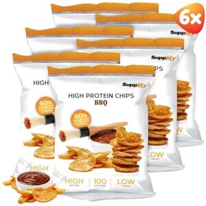 Supplify 6 x 50 g Chips Protéinées (Saveur BBQ), Chips Protéinées Faibles en Glucides pour la Perte de Poids, Faibles en Calories, Snack Fitness Alternatif - Publicité Supplify 6 x 50 g Chips Protéinées (Saveur BBQ), Chips Protéinées Faibles en Glucides pour la Perte de Poids, Faibles en Calories, Snack Fitness Alternatif - Publicité