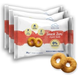 Nuvolazero Nuvola Zero Snack Zero au goût d'oignon, snack protéiné sans sucre, sans glucides, sans lactose, sans gluten, paquet de 3 pièces. Fabriqué en Italie. Publicité Nuvolazero Nuvola Zero Snack Zero au goût d'oignon, snack protéiné sans sucre, sans glucides, sans lactose, sans gluten, paquet de 3 pièces. Fabriqué en Italie. Publicité