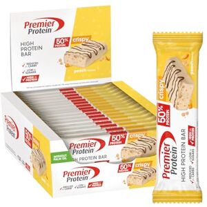 Premier Protein High Protein Bar 50%+Crispy Peach 16x40g faible en sucres – pauvre en glucides – sans huile de palme - Publicité Premier Protein High Protein Bar 50%+Crispy Peach 16x40g faible en sucres – pauvre en glucides – sans huile de palme - Publicité