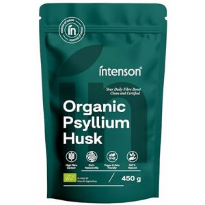 Intenson Tégument de Psyllium Bio, 450 g, Certifié Bio UE, Riche en Fibres, 100% Naturel, Végan, Compatible Keto, Sans Gluten, Sans Additifs - Publicité Intenson Tégument de Psyllium Bio, 450 g, Certifié Bio UE, Riche en Fibres, 100% Naturel, Végan, Compatible Keto, Sans Gluten, Sans Additifs - Publicité