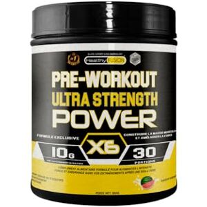Healthy Fusion Pre-Workout Puissant Énergie Maximale, Force & Prise de Masse Boisson Pré-Entraînement avec Bêta-Alanine, Créatine, Citrulline, Bétaïne, Arginine Améliore les Performances Musculaires 300 g - Publicité Healthy Fusion Pre-Workout Puissant Énergie Maximale, Force & Prise de Masse Boisson Pré-Entraînement avec Bêta-Alanine, Créatine, Citrulline, Bétaïne, Arginine Améliore les Performances Musculaires 300 g - Publicité