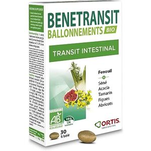 ORTIS LABORATOIRES  BENETRANSIT BALLONNEMENTS BIO 30 comprimés Transit lent Séné - Publicité