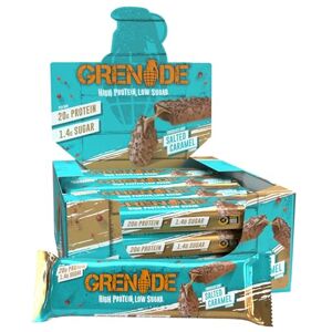 Grenade Barre Hyperprotéinée à Faible Teneur en Glucides Chocolate Chip Salted Caramel, 12 x 60 g - Publicité Grenade Barre Hyperprotéinée à Faible Teneur en Glucides Chocolate Chip Salted Caramel, 12 x 60 g - Publicité