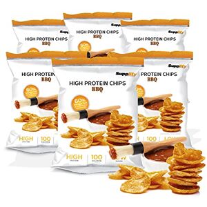 Supplify 24 x 50 g Chips Protéinées (Vegan, Saveur BBQ), Chips Protéinées Faibles en Glucides pour la Perte de Poids, Faibles en Calories, Snack Fitness Alternatif - Publicité Supplify 24 x 50 g Chips Protéinées (Vegan, Saveur BBQ), Chips Protéinées Faibles en Glucides pour la Perte de Poids, Faibles en Calories, Snack Fitness Alternatif - Publicité