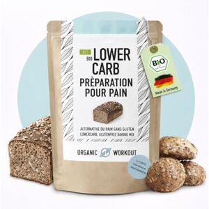Organic Workout Préparation pour pain bio lower carb – seulement 2,2 g de glucides / 100 g – sans gluten & végane – 350 g - Publicité Organic Workout Préparation pour pain bio lower carb – seulement 2,2 g de glucides / 100 g – sans gluten & végane – 350 g - Publicité