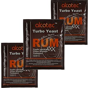 Alcotec 3 x Distiller's Levure Rhum avec Enzyme Glucoamylase 73g 25L - Publicité Alcotec 3 x Distiller's Levure Rhum avec Enzyme Glucoamylase 73g 25L - Publicité
