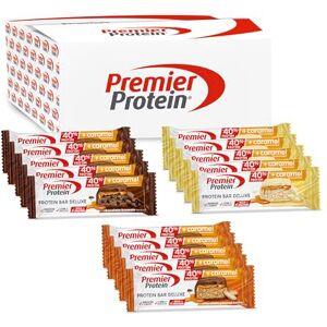 Premier Protein Protein Bar Deluxe 40% Multiflavourbox 15x50g faible en sucres – pauvre en glucides – sans huile de palme - Publicité Premier Protein Protein Bar Deluxe 40% Multiflavourbox 15x50g faible en sucres – pauvre en glucides – sans huile de palme - Publicité