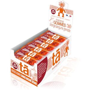 TA Énergies Gommes Orange Grenade – 24 x 30 g (Boîte) Apport d’Énergie Insnnée 24 g Glucides, 50mg Caféine, Électrolytes & Vimine C – Made in France - Publicité TA Énergies Gommes Orange Grenade – 24 x 30 g (Boîte) Apport d’Énergie Insnnée 24 g Glucides, 50mg Caféine, Électrolytes & Vimine C – Made in France - Publicité