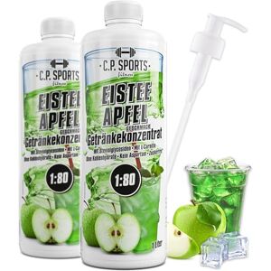 C.P. Sports sirop pour boissons POMME DE GLACE 2 litres + 2 distributeurs à pompe - Publicité C.P. Sports sirop pour boissons POMME DE GLACE 2 litres + 2 distributeurs à pompe - Publicité