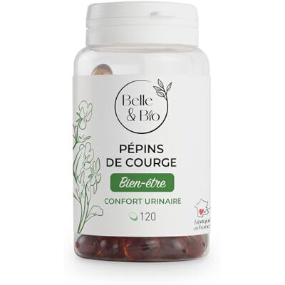 BIO + CONFORT URINAIRE MASCULIN & ÉQUILIBRE DE LA VESSIE – Pépins de Courge – 120 Capsules – Cure 1 Mois – Complément Alimentaire BELLE&BIO – Fabriqué en France - Publicité BIO + CONFORT URINAIRE MASCULIN & ÉQUILIBRE DE LA VESSIE – Pépins de Courge – 120 Capsules – Cure 1 Mois – Complément Alimentaire BELLE&BIO – Fabriqué en France - Publicité