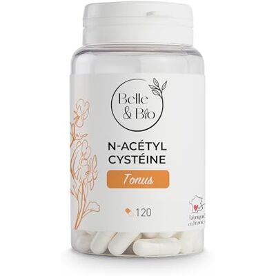 BIO + TONUS & SOUTIEN DE L’ORGANISME – N-Acétyl Cystéine – 120 Gélules – Complément Alimentaire BELLE&BIO – Fabriqué en France - Publicité BIO + TONUS & SOUTIEN DE L’ORGANISME – N-Acétyl Cystéine – 120 Gélules – Complément Alimentaire BELLE&BIO – Fabriqué en France - Publicité