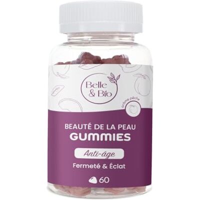 BIO + Belle&Bio Gummies Beauté de la Peau Éclat retrouvé, jeunesse révélée Compléments Alimentaires Made in France Biotine, Zinc, Vitamine C, SkinAx- Cure 1 mois 60 Gummies - Publicité BIO + Belle&Bio Gummies Beauté de la Peau Éclat retrouvé, jeunesse révélée Compléments Alimentaires Made in France Biotine, Zinc, Vitamine C, SkinAx- Cure 1 mois 60 Gummies - Publicité