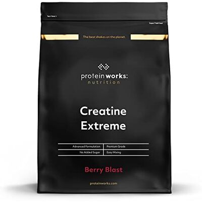 THE PROTEIN WORKS Creatine Extreme en Poudre Formule de créatine Complément de qualité supérieure pour une croissance musculaire Avec bêta-analine Explosion de Baies 400g - Publicité THE PROTEIN WORKS Creatine Extreme en Poudre Formule de créatine Complément de qualité supérieure pour une croissance musculaire Avec bêta-analine Explosion de Baies 400g - Publicité