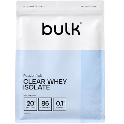 Bulk Clear Whey Isolate, Passionfruit, 500g 20g de protéines à absorption rapide, Faible teneur en sucre, Shake protéiné léger et fruité - Publicité Bulk Clear Whey Isolate, Passionfruit, 500g 20g de protéines à absorption rapide, Faible teneur en sucre, Shake protéiné léger et fruité - Publicité