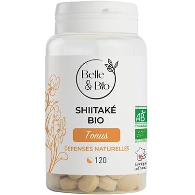 BIO + DEFENSES NATURELLES & BOOST IMMUNITE Extrait de Shiitake Bio 62.5 Mg/Comprimé Certifié Bio Par Ecocert 120 comprimés. Fabriqué en France - Publicité BIO + DEFENSES NATURELLES & BOOST IMMUNITE Extrait de Shiitake Bio 62.5 Mg/Comprimé Certifié Bio Par Ecocert 120 comprimés. Fabriqué en France - Publicité