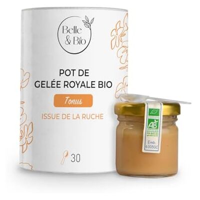 BIO + ANTI-FATIGUE & CHANGEMENT DE SAISON Pot Gelée Royale Bio de 30g Certifié BIO - Publicité BIO + ANTI-FATIGUE & CHANGEMENT DE SAISON Pot Gelée Royale Bio de 30g Certifié BIO - Publicité
