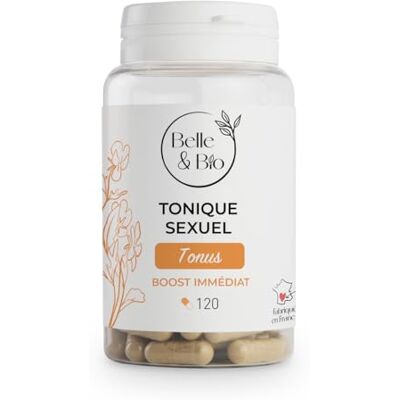 BIO + TONUS & VITALITÉ – Tonique Sexuel – 120 Gélules – Complément Alimentaire BELLE&BIO – Fabriqué en France - Publicité BIO + TONUS & VITALITÉ – Tonique Sexuel – 120 Gélules – Complément Alimentaire BELLE&BIO – Fabriqué en France - Publicité