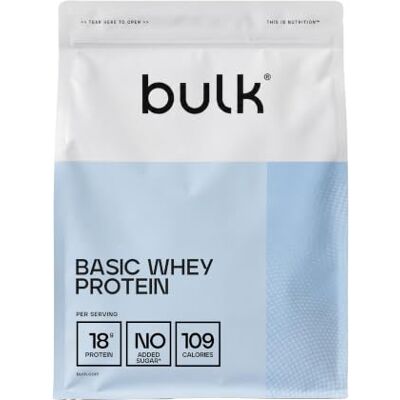 Bulk Basic Protéine en Poudre Vanille 1,25kg 41 Portions Jusqu’à 18g de Protéines Portion Faible en Sucres Formule à Absorption Rapide Prise de Masse Musculaire et la Récupération - Publicité Bulk Basic Protéine en Poudre Vanille 1,25kg 41 Portions Jusqu’à 18g de Protéines Portion Faible en Sucres Formule à Absorption Rapide Prise de Masse Musculaire et la Récupération - Publicité